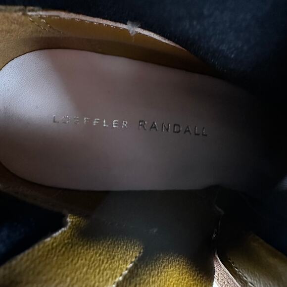 Loeffler Randall NWOB Isla Snakeskin Ankle Block Heel Boots Size 8B Tan Black - Picture 8 of 8